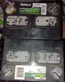 Two Lawn Mower Batteries 20 Each