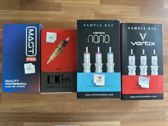 Vertix Nano + Assorted + Mast Pro + Inked 1RL-Micro PMU/Tattoo Needle Bundle – 92 Total $180 OBO