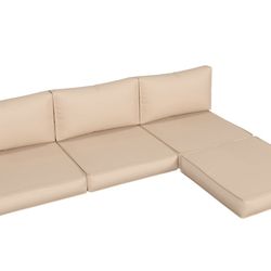 🔥Set of 7🔥outdoor furniture replacement cushions set, 4-seat outdoor patio modular sofa cushions for outdoor patios (beige)  💰99$