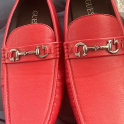 Red Guess Loafers