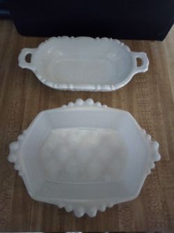 Small Milkglass Trays