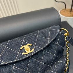 Chanel denim hobo messenger bag fashion wallet handbag shoulder bag