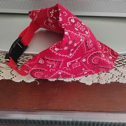red bandana dog collar
