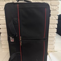 American Airlines Luggage Soft Sided Blue Canvas Suitcase 22" × 14" x 9"