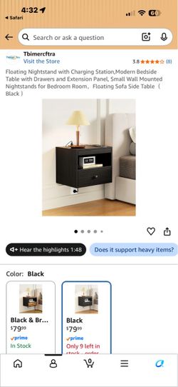 Brand New  Floating Nightstand