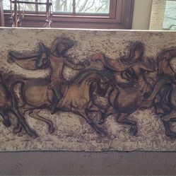 Relief Sculpture Picture - Horses 5x2 Ft