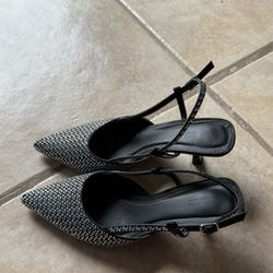 Black Diamond Kitten Heels