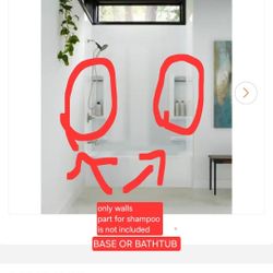 ✨️  Delta Galiant 60 in. W x 80 in. H Five Piece Glue Up Composite Bathtub or Shower Surrounds in High Gloss White W4026