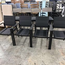 Patio Chairs Set of 4, Aluminum Outdoor Patio Furniture Set,