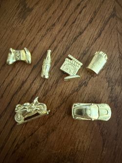 Six Original Game Pieces From Monopoly Empire