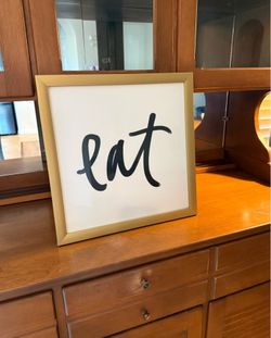 Framed “Eat” Wall art