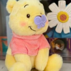 Winnie The Pooh Plush With Purple Butterfly 