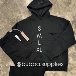 Black Essentials Hoodie And Sweats 