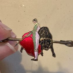Antique Pen Matador With Bull