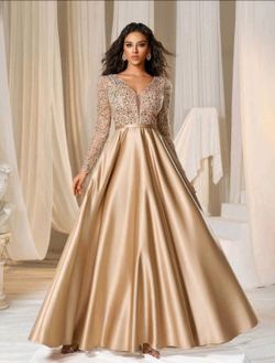 Elegant Champagne Color Dress
