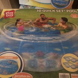 NEW 8ft Play Day 3D Quick Set Pool
