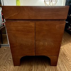 Mid Century Small Wood Cabinet