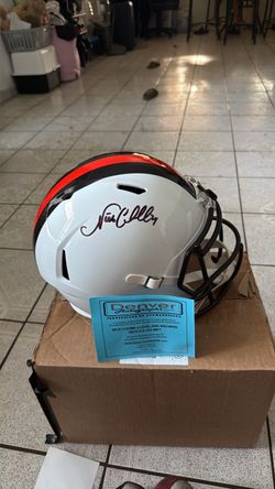 🏈🔥 NICK CHUBB AUTOGRAPHED CLEVELAND BROWNS HELMET 🔥🏈