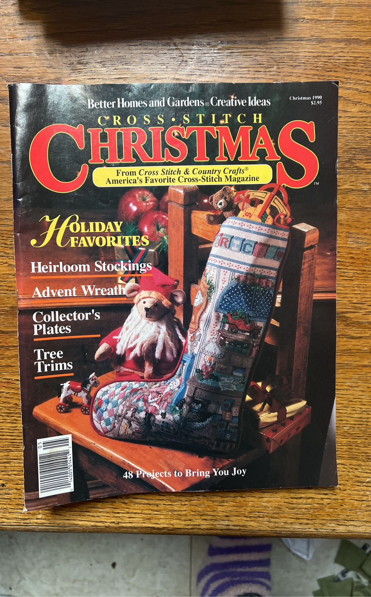 Vintage Cross Stitch Country Craft Magazine 1993 Christmas Stocking