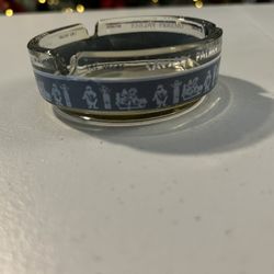 Vintage Las Vegas Nevada Casino Caesars Palace Glass 3 1/2" Ashtray gray pattern