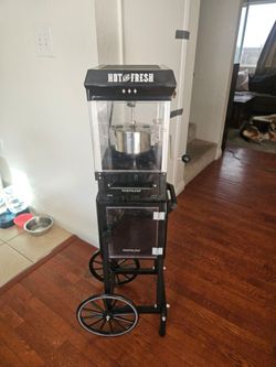 Vintage popcorn maker, black