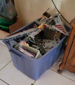 Bin full of Legos