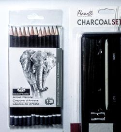 Lot Of 3 Sets Of Art Pencil & Charcoal Set All 3 Sets Brand New