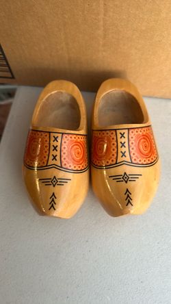 Dutch Wooden Clogs Decorative Pair