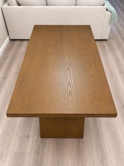 Lakeland brown rectangle 6 person dining table