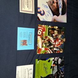 Signed Football 8x10 Photos With Certificates Of Authenticity Payton Sanders Henry
