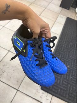 Lotto Forza Elite 2 JR Youth Soccer Cleats - Size 1.5 Y (Blue / Black / Neon)
