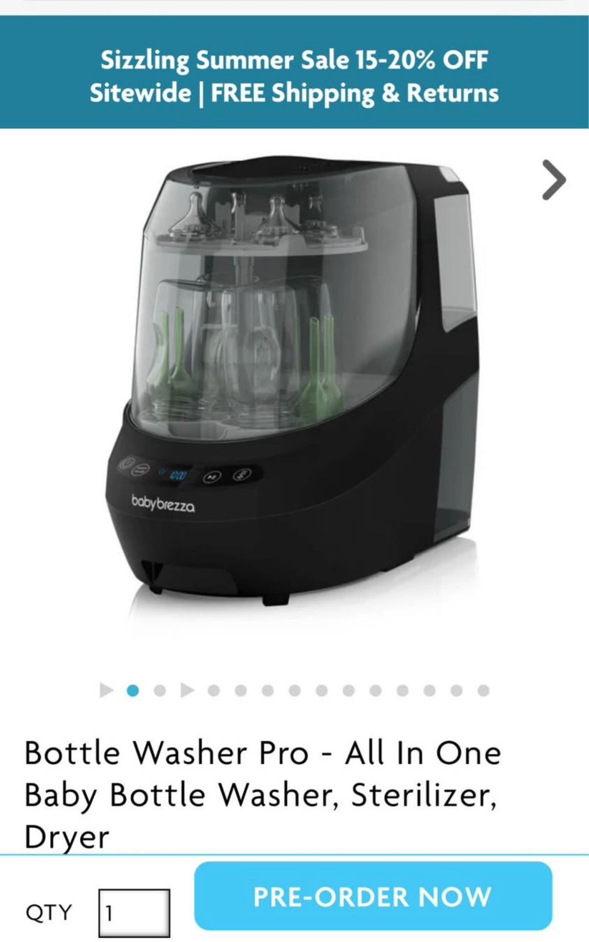 NIB - Baby Brezza Bottle Washer Pro