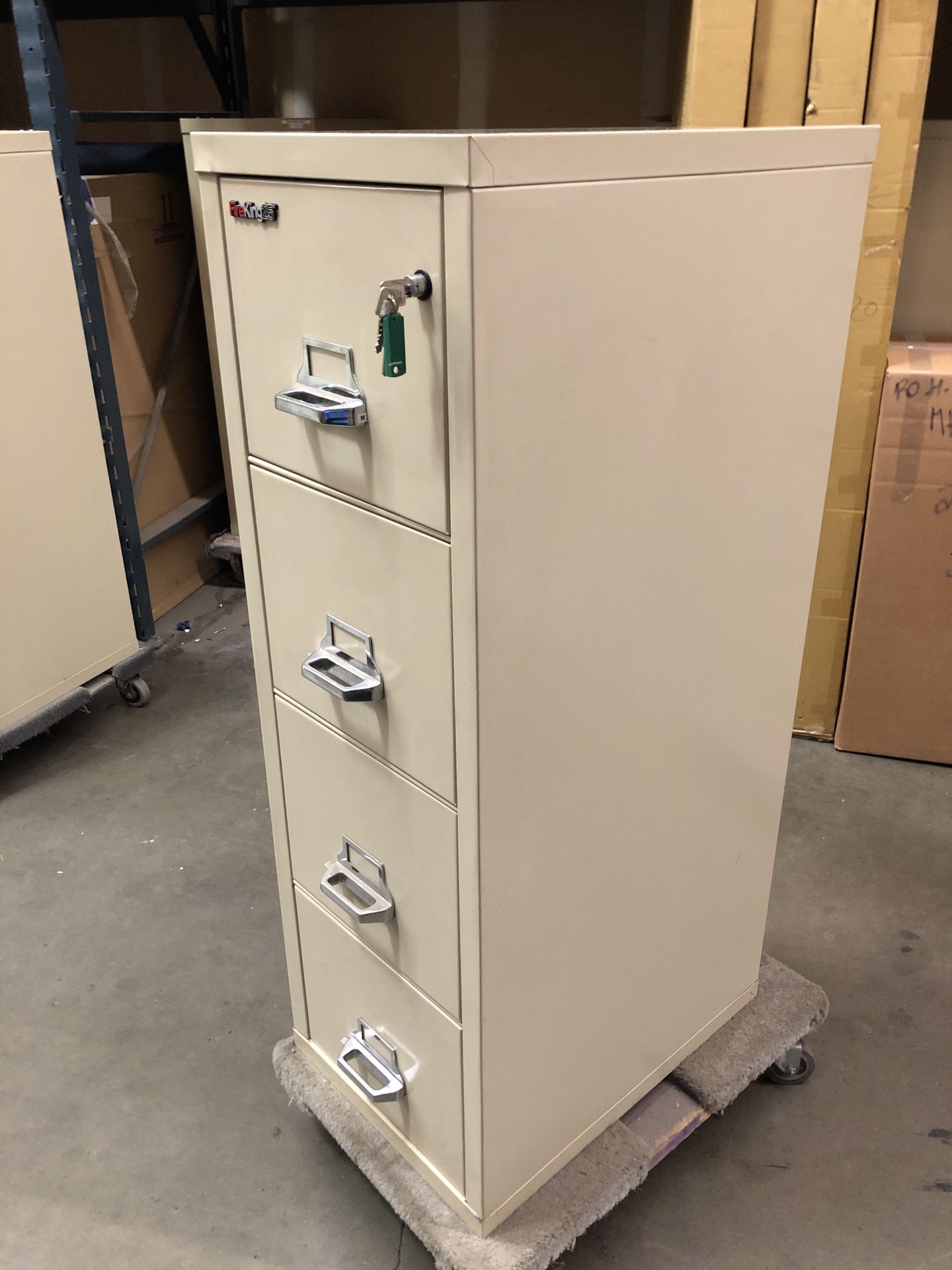 File Cabinet - FireKing 25” Vertical 4-Drawer file cabinet