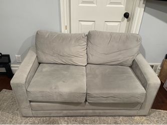 pottery barn teen grey couch