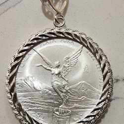 Silver Libertad On Pendant
