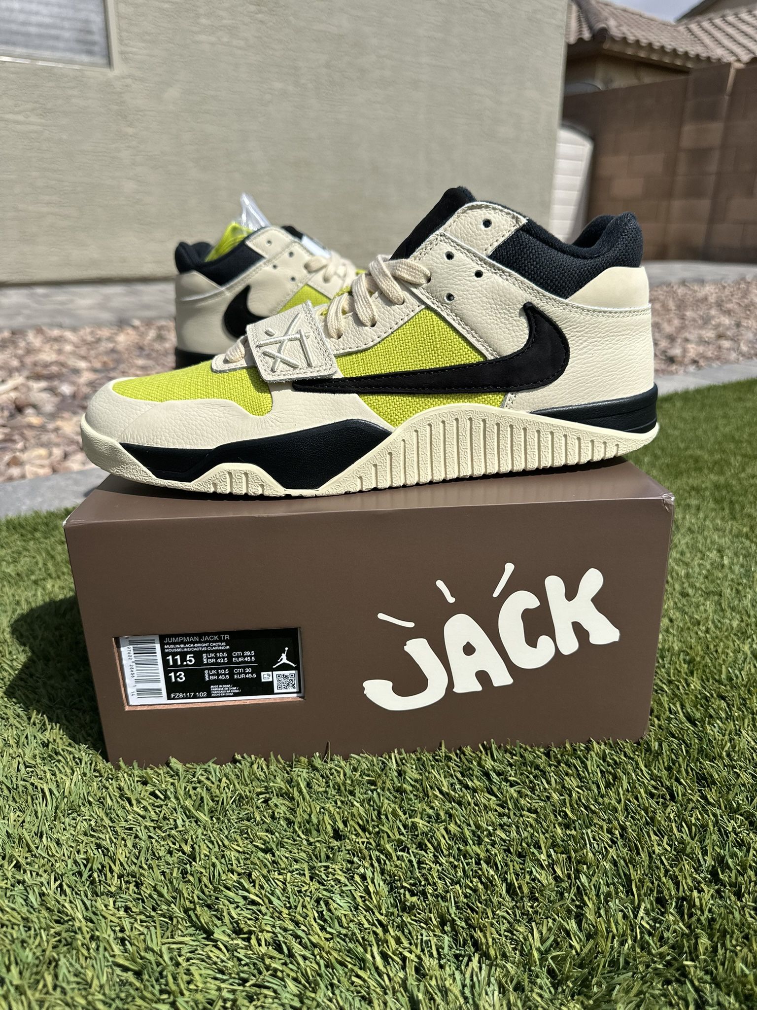 Air Jordan Jumpman Jack TR Travis Scott Bright Cactus NEW/SNKRS RECEIPT SIZE: 11.5 $300 FIRM ONLY!
