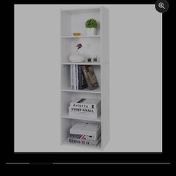 5 Tier Bookcase Bookshelf Storage Wall Shelf Organizer Display Stand Home Office