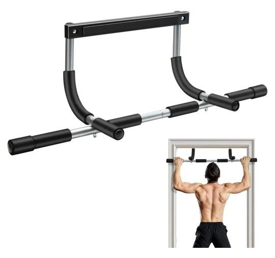 Ally Peaks Pull Up Bar for Doorway I Thickened Steel Max Limit 440 Ibs Upper Body Fitness
