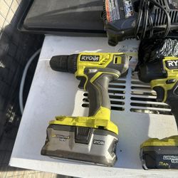 Ryobi Drill And 3/8 Impact 