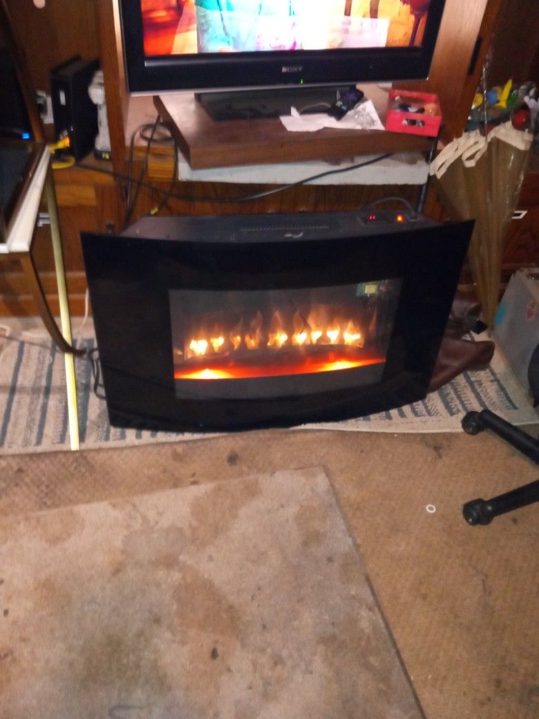 Electric Fireplace Glass Front 