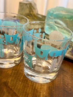 2- Blue Heaven 6 oz glassware