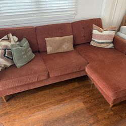 West Elm Drake 2 Piece Reversible Sectional 86”