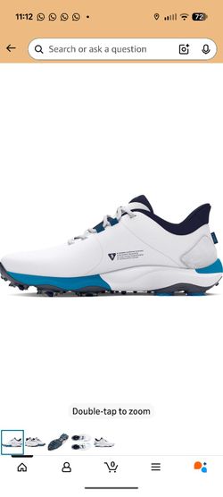 Under Armour Men's Drive Pro, (101) White/Capri/Midnight Navy, 7.5, US
New