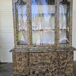 Vintage beautiful wooden cupboard with drawers, two pieces in excellent condition.