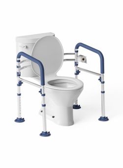 Loyoda Toilet Safety Rails for Seniors,Height-Adjustable Toilet Frame