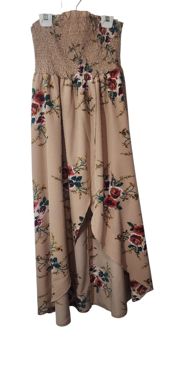 Strapless Floral Summer Dress