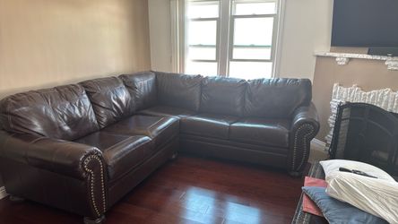 Genuine Leather Sectional