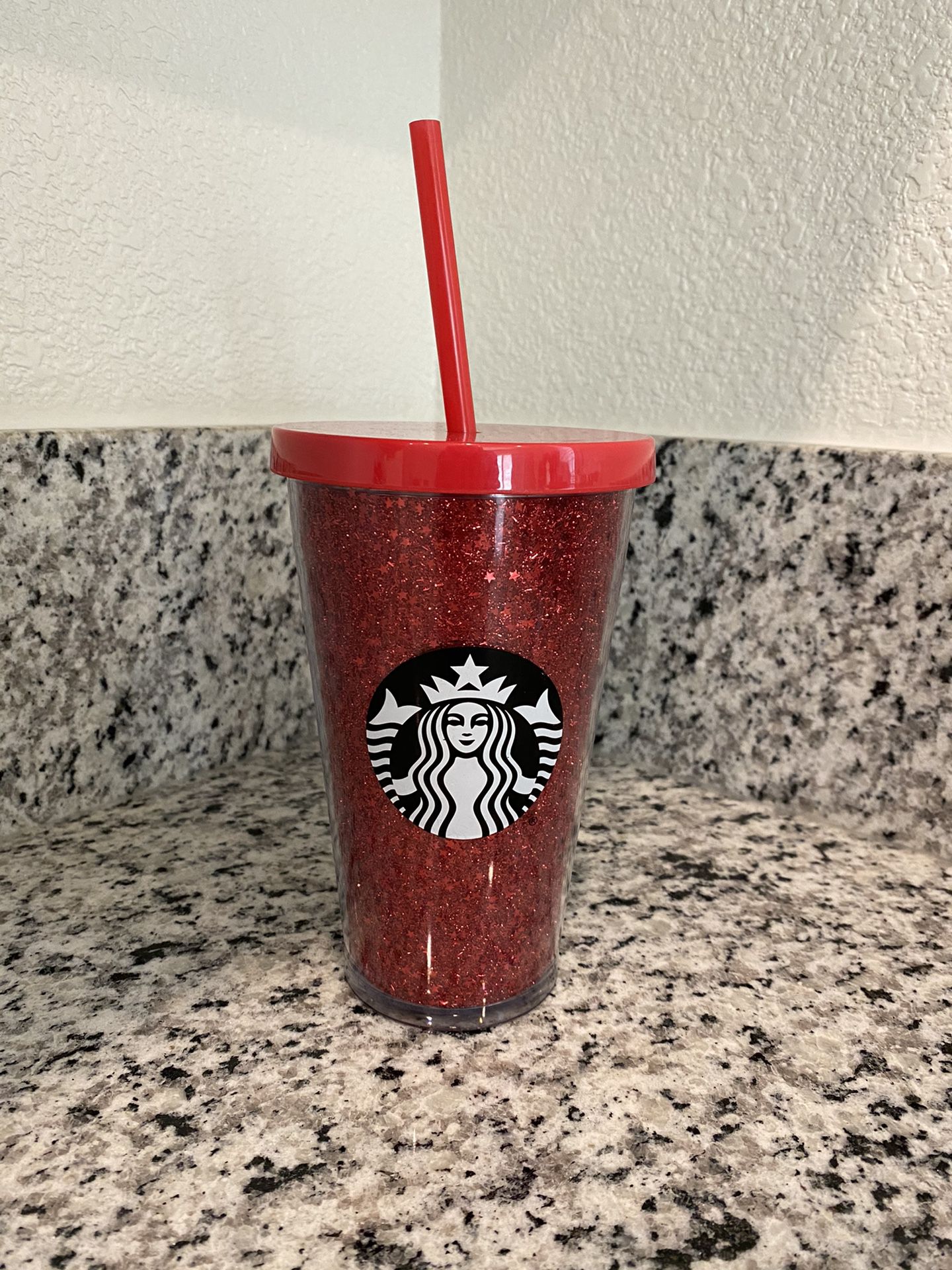 Starbucks red glitter tumbler