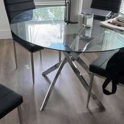 Glass Dining Table With Chairs