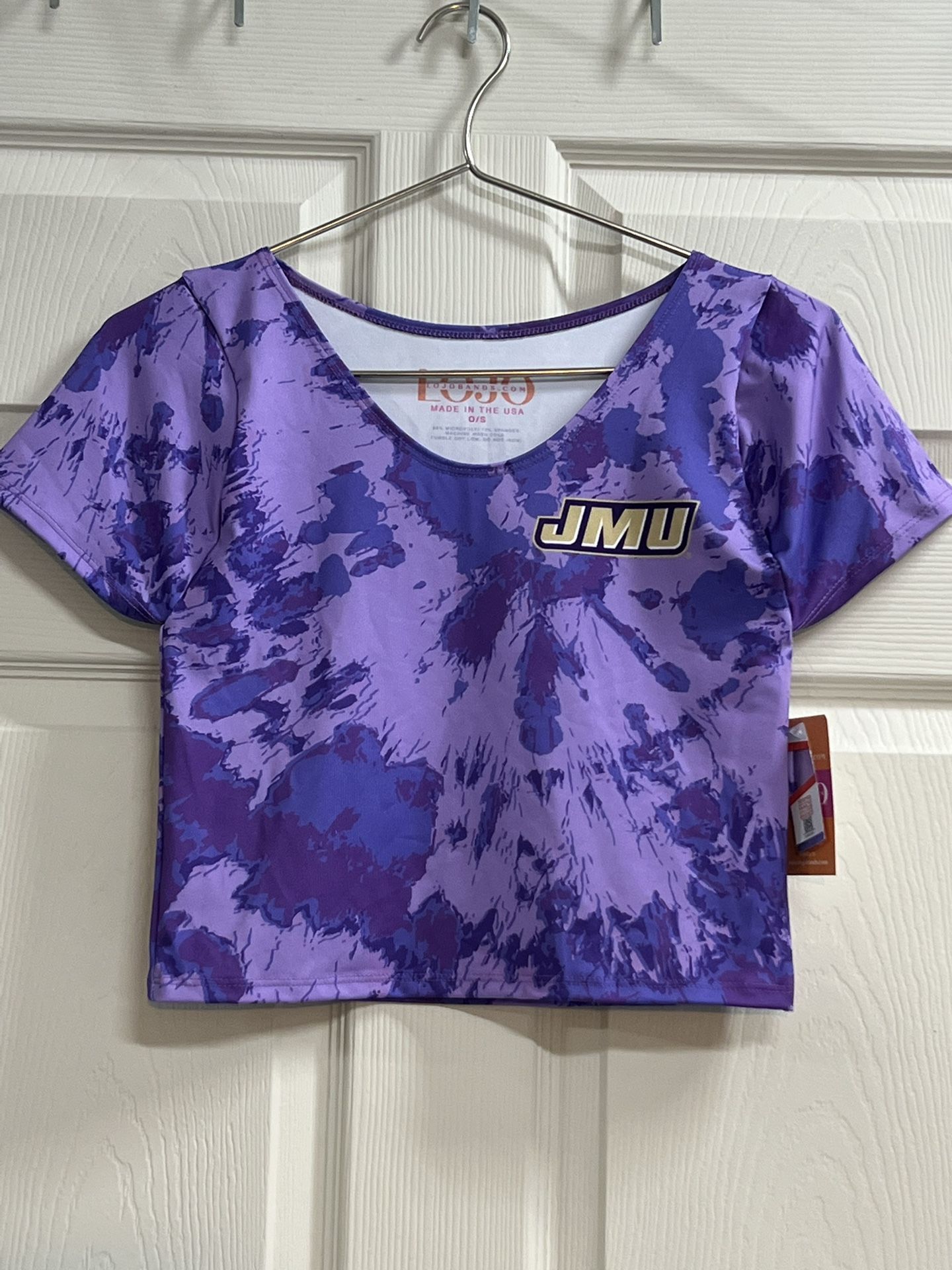 James Madison University Women’s LoJo Bands Purple Crop Top - One Size - NWT